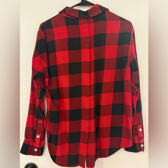 Levi's Boyfriend Fit Women’s Flannel Button Down Back & Front Plaid - Size Small - Picture 3 of 5